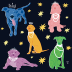 Postcard - Dogs are royalty